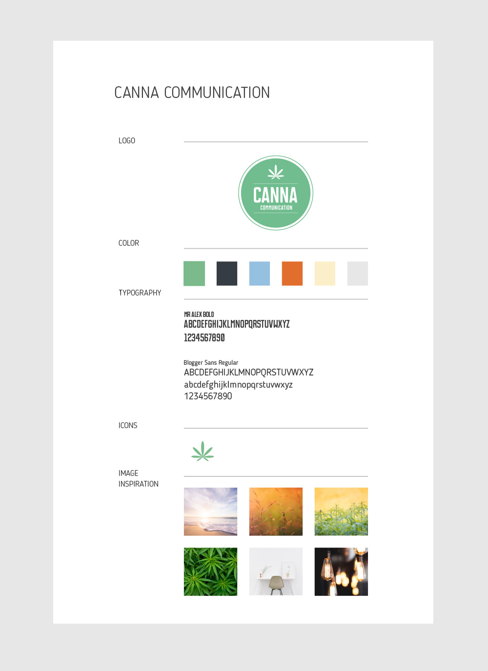 Canna Communication Brand Board